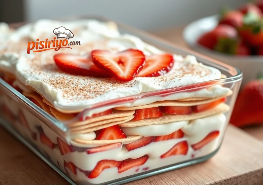 Çilekli Tiramisu (Kremalı Pratik Versiyon)