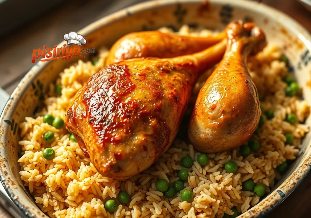 Fırında Tavuklu Pilav (Tek Tepsi)