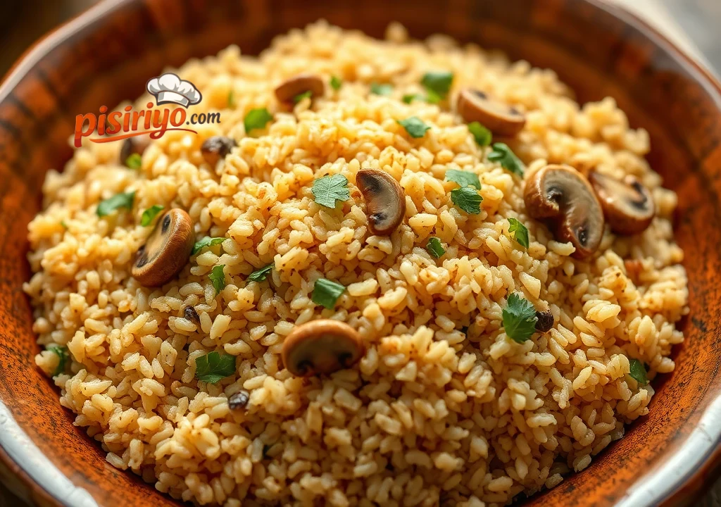 Mantarlı Bulgur Pilavı
